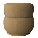 Ver imagem 6 de Poltrona Orgânica Aisha Base Fixa Bouclé Camel - Nexta Casa