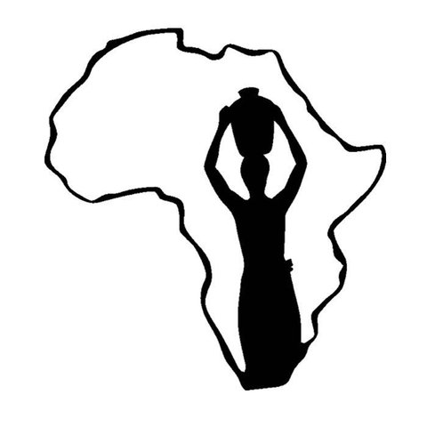 Adesivo Decorativo Mapa África Mulher Tribo:preto