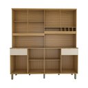Ver imagem 5 de Cozinha Compacta Castilla 8 Portas 2 Gavetas 100% Mdf Amêndoa/off White - Panorama Móveis