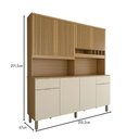 Ver imagem 4 de Cozinha Compacta Castilla 8 Portas 2 Gavetas 100% Mdf Amêndoa/off White - Panorama Móveis