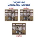Ver imagem 7 de Guarda Roupa Casal 100% MDF 8 Portas 8 Gavetas com Cabideiros e Prateleiras 275x240x57cm Cinamomo