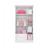 Quarto para Gêmeas com 2 Berços Mini Cama, Guarda-Roupa e Organizador Princesa Espresso Móveis - 11