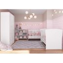 Ver imagem 1 de Quarto para Gêmeas com 2 Berços Mini Cama, Guarda-Roupa e Organizador Princesa Espresso Móveis