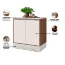 Ver imagem 4 de Balcao Pisa 2 Portas com Tampo 0,80m Poliman Moveis