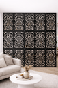Ver imagem 2 de Divisor Ambiente Cobogó Mdf 3mm M0001 29x19 Cm Preto