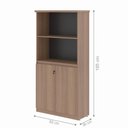 Ver imagem 3 de Armário e Mesa para Escritório Armario e Mesa de Computador Faroé 2 Portas 2 Gavetas MDP 120cm