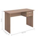 Ver imagem 2 de Armário e Mesa para Escritório Armario e Mesa de Computador Faroé 2 Portas 2 Gavetas MDP 120cm