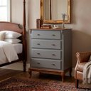 Ver imagem 3 de Cômoda de Madeira Linz 4 Gavetas 116 X 90 X 50 Cm - Cor Cinza Escuro/imbuia Glazer