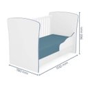 Ver imagem 7 de Quarto para Gêmeos com 2 Berços Mini Cama, Guarda-Roupa e Organizador Príncipe Espresso Móveis