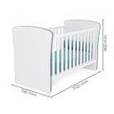 Ver imagem 6 de Quarto para Gêmeos com 2 Berços Mini Cama, Guarda-Roupa e Organizador Príncipe Espresso Móveis