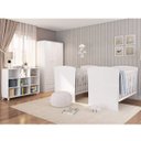 Ver imagem 1 de Quarto para Gêmeos com 2 Berços Mini Cama, Guarda-Roupa e Organizador Príncipe Espresso Móveis