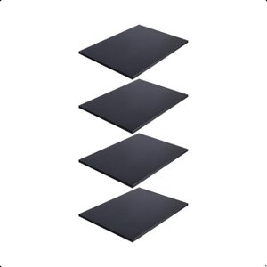 Kit 4 Prateleira Preta 40X35 Tampo Tabua Mdf  Organizadora Decoração Cozinha Quarto Banheiro Sala