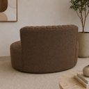 Ver imagem 6 de Sofá Orgânico Curvo Luxo Mavie 180cm Sala Linho Marrom