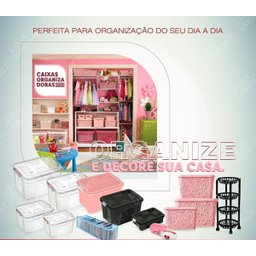 Caixa Organizadora Multiuso Plástica 56 Litros Com Tampa - 5