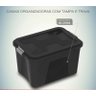 Caixa Organizadora Multiuso Plástica 56 Litros Com Tampa - 2