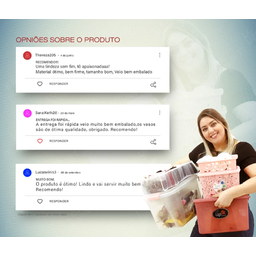 Caixa Organizadora Multiuso Plástica 56 Litros Com Tampa - 8