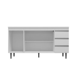 Balcão de Cozinha Andréia 150cm Branco + Tampo - AJL Móveis - 4