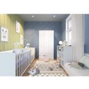 Ver imagem 1 de Quarto para Gêmeos com 2 Berços Mini Cama, Guarda-Roupa e Organizador Soninho Espresso Móveis Branco