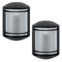 Ver imagem 1 de Kit 2 Arandelas Elegance Preto Bivolt Luminária de Parede Lâmpada E27 Dital