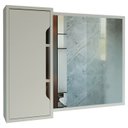 Ver imagem 1 de Espelheira Reversivel para Banheiro 1 Porta Bn3645 Branca Tecno Mobili