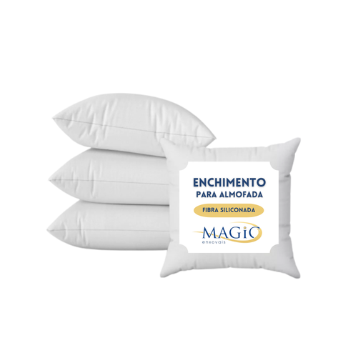 Kit 4 Enchimentos para Almofada em Percal 180 Fios com Fibra Siliconada ? Magic Enxovais | Branco