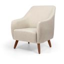 Ver imagem 2 de Poltrona Tecido Linho Pés Madeira Paloma
