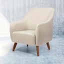 Ver imagem 1 de Poltrona Tecido Linho Pés Madeira Paloma