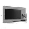 Painel Exclusive Para TV até 40 Polegadas Mavaular Naturalle/Platinum - 2