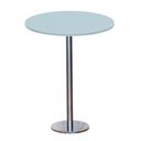 Ver imagem 1 de Mesa Pisa Beta Bistrô Fratini 107,50cm (a) Disco Redondo Inox Tampo Mdp Redondo Cinza 80cm (l)