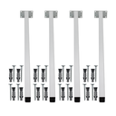 Ver imagem 1 de Suporte Mão Francesa 4 Un 50cm Branco Grapa de Parafusar Parede Granito Pia Banheiro Fixar Mármore