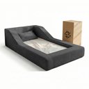 Ver imagem 2 de Cama Montessoriana Infantil Noah 100% Espuma com Colchão Bouclê Cinza Escuro - Desk Design