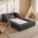 Ver imagem 1 de Cama Montessoriana Infantil Noah 100% Espuma com Colchão Bouclê Cinza Escuro - Desk Design
