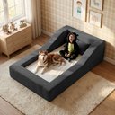 Ver mais imagens de Cama Montessoriana Infantil Noah 100% Espuma com Colchão Bouclê Cinza Escuro - Desk Design