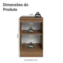 Ver imagem 2 de Balcão de Cozinha 50 Cm 1 Porta Rustic/preto Lux Madesa Rustic/preto