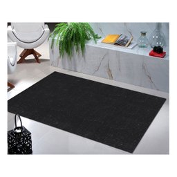 Tapete Carpete Simples Aveludado 2,00x3,00 Borda sem Costura Preto Mescla - 2
