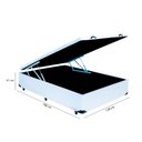 Ver imagem 2 de Cama Box Baú Viúva 128 Tecido Sintético Branco com Colchão Alegro Bello Box Espuma D28 Cinza 58x128x
