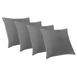 4 Capa Almofada Decorativa 50x50 Suede Santorini Cinza Claro - 1