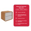 Ver imagem 7 de Mesa de Cabeceira Easy Like Amendoa Clean/Off White