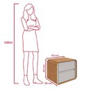 Ver imagem 3 de Mesa de Cabeceira Easy Like Amendoa Clean/off White