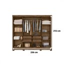 Ver imagem 4 de Guarda Roupa Diplomata 236cm 8 Portas Freijo Cinza com Espelho Moval