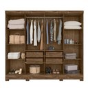 Ver imagem 3 de Guarda Roupa Diplomata 236cm 8 Portas Freijo Cinza com Espelho Moval