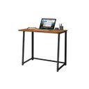 Ver imagem 2 de Escrivaninha Industrial Tampo 80 cm Dobrável MDF Aço Escritório Moderna Canela