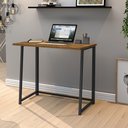 Ver imagem 1 de Escrivaninha Industrial Tampo 80 cm Dobrável MDF Aço Escritório Moderna Canela