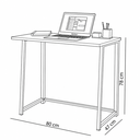 Ver imagem 4 de Escrivaninha Industrial Tampo 80 cm Dobrável MDF Aço Escritório Moderna Canela