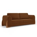 Ver imagem 1 de Sofá Living Bloom 160cm 02 Lugares com Pés de Madeira Bouclê Terracota - Desk Design