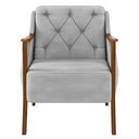 Ver imagem 5 de Kit Namoradeira 135cm e 2 Poltronas Decorativas Capitonê Lapa M22 Veludo Cinza - Mpozenato