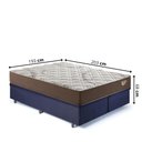 Ver imagem 2 de Base Box Baú Bipartido King 193x203 Suede Preto com Colchão Relax Adorabile Molas Ensacadas