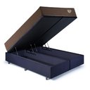 Ver imagem 4 de Base Box Baú Bipartido King 193x203 Suede Preto com Colchão Relax Adorabile Molas Ensacadas