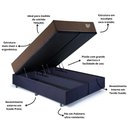 Ver imagem 5 de Base Box Baú Bipartido King 193x203 Suede Preto com Colchão Relax Adorabile Molas Ensacadas