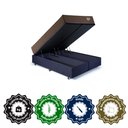 Ver imagem 6 de Base Box Baú Bipartido King 193x203 Suede Preto com Colchão Relax Adorabile Molas Ensacadas